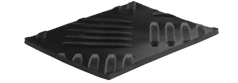 Gummi Hammerschlagmatte schwarz