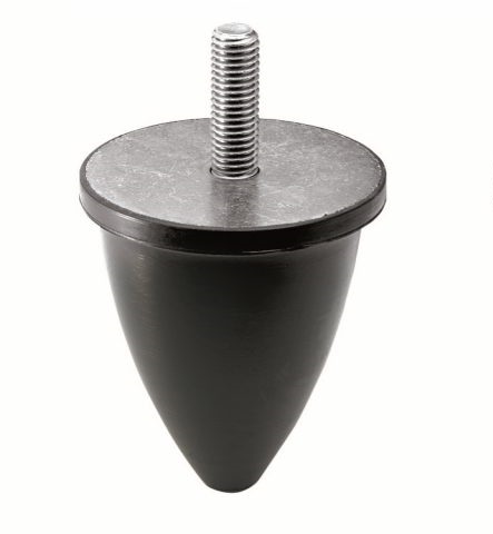 Gummi-Metall-Parabelpuffer | Typ D | MITTEL